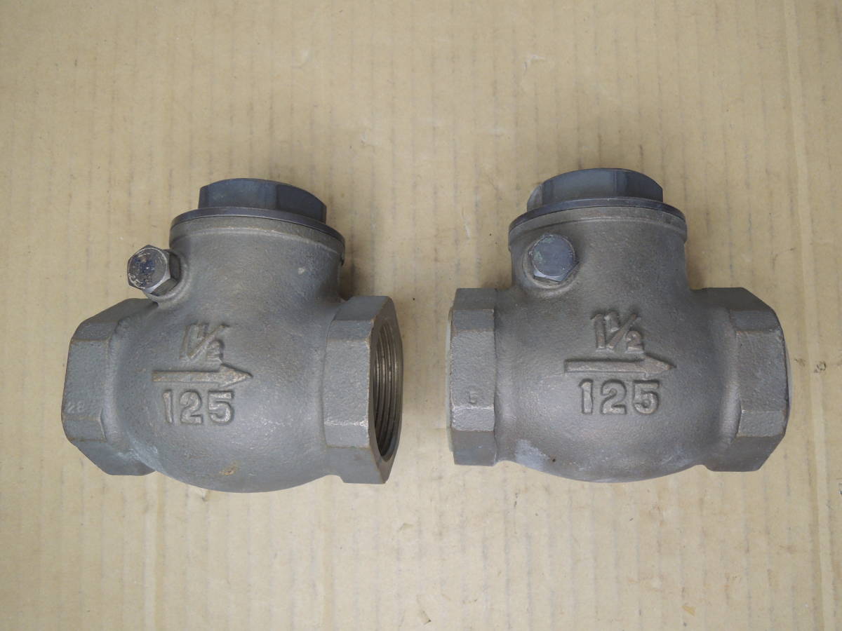 長期保管品 KITAZAWA KITZ 125型 1-1/2 キッツ スイングチャッキバルブ 青銅製 2点(工事用材料)|売買されたオークション情報、ヤフオク! の商品情報をアーカイブ公開 キッツ KITZ青銅製 スイングチャッキバルブ 125型
