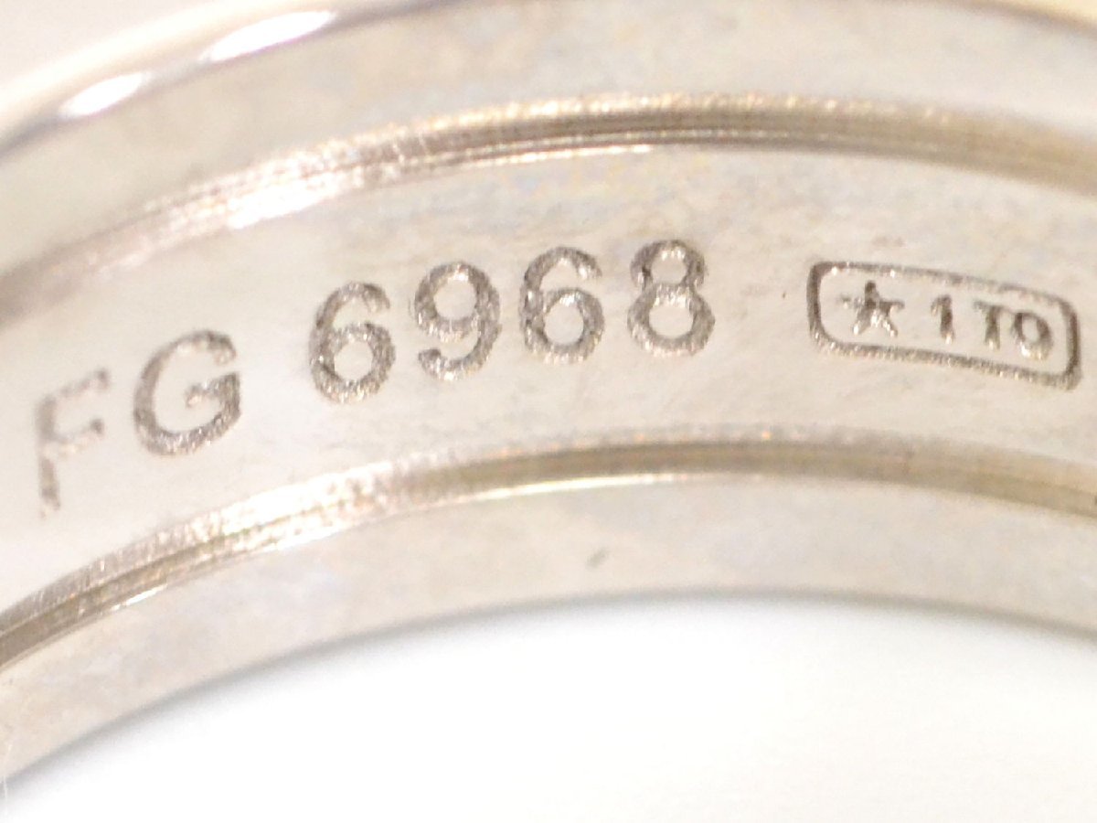 本物 カルティエ Cartier 2C 750 WG リング 指輪 48 8号 ホワイト