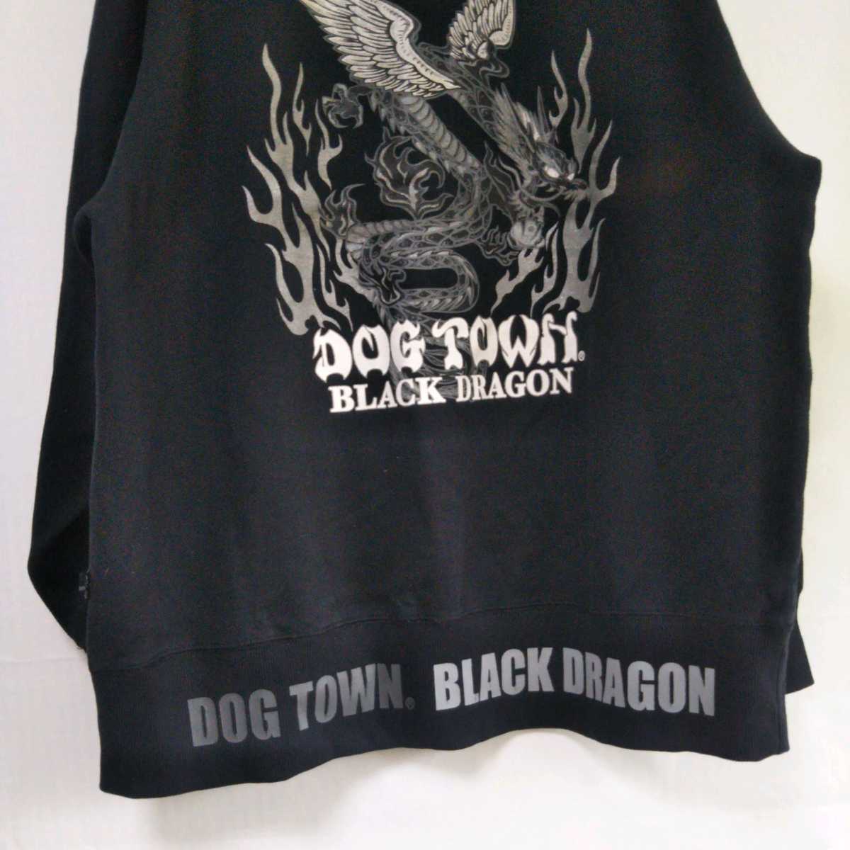 ドッグタウン DOG TOWN メンズ 黒 ブラック 刺繍ロゴ バックプリント