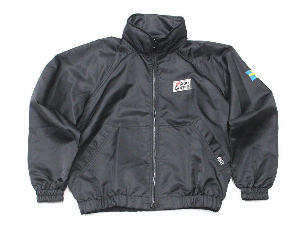 Abu Garcia/ Abu Garcia nylon jacket back print have black S size