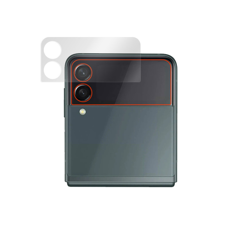 Galaxy Z Flip3 5G SC-54B SCG12 カバーディプレイ用 保護 フィルム OverLay Brilliant for GalaxyZ Flip 3 SC54B 液晶保護 防指紋 高光沢_画像3
