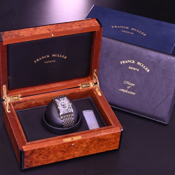 本物 極上品 フランクミュラー 定価916万円 国内保証書付 オールK18WG マスターカレンダー ロングアイランド メンズウォッチ 金無垢腕時計