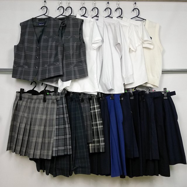 スカート ベスト ブラウス 1円 制服 学生服 岩槻商業高校 大阪成蹊女子 ...