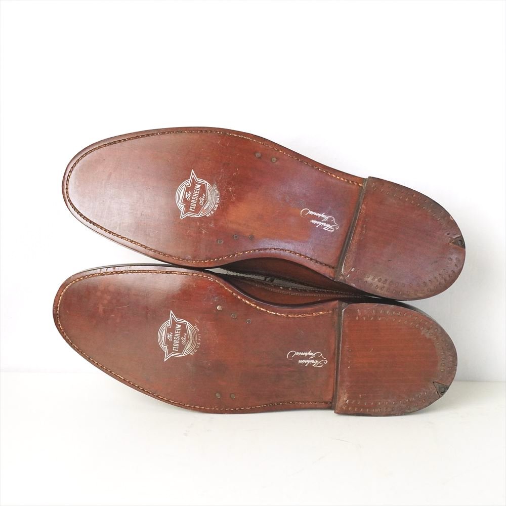 50s60s Vintage FLORSHEIM Imperial поток автомобиль im imperial Kenmoor талон m-ru кожа обувь неиспользуемый товар 9B