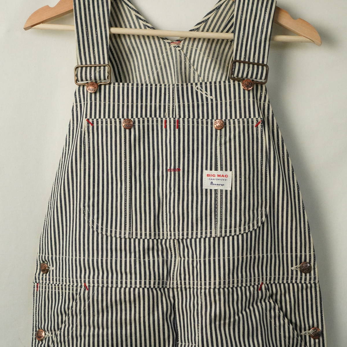 50s60s Vintage BIGMAC big Mac Hickory overall dead stock USA made 