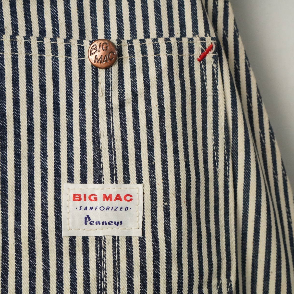 50s60s Vintage BIGMAC big Mac Hickory overall dead stock USA made 