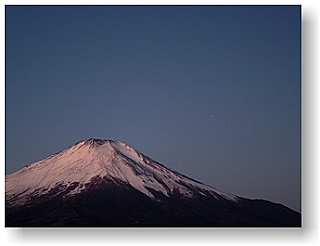 オリジナルフォトポストカード 2017年11月29日 山中湖 早朝の富士山 Ver.1_はがき印刷面 ※ これは データ画像 です。