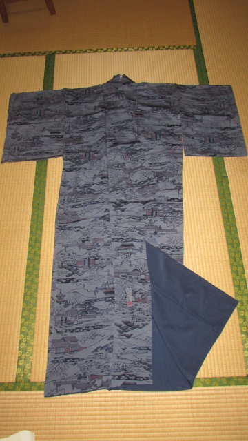1000 иен скидка ( кимоно магазин * поставка со склада )( старый ткань * юг часть . самец произведение *.. земля type ... магазин . узор кимоно ) ценный редкий товар 