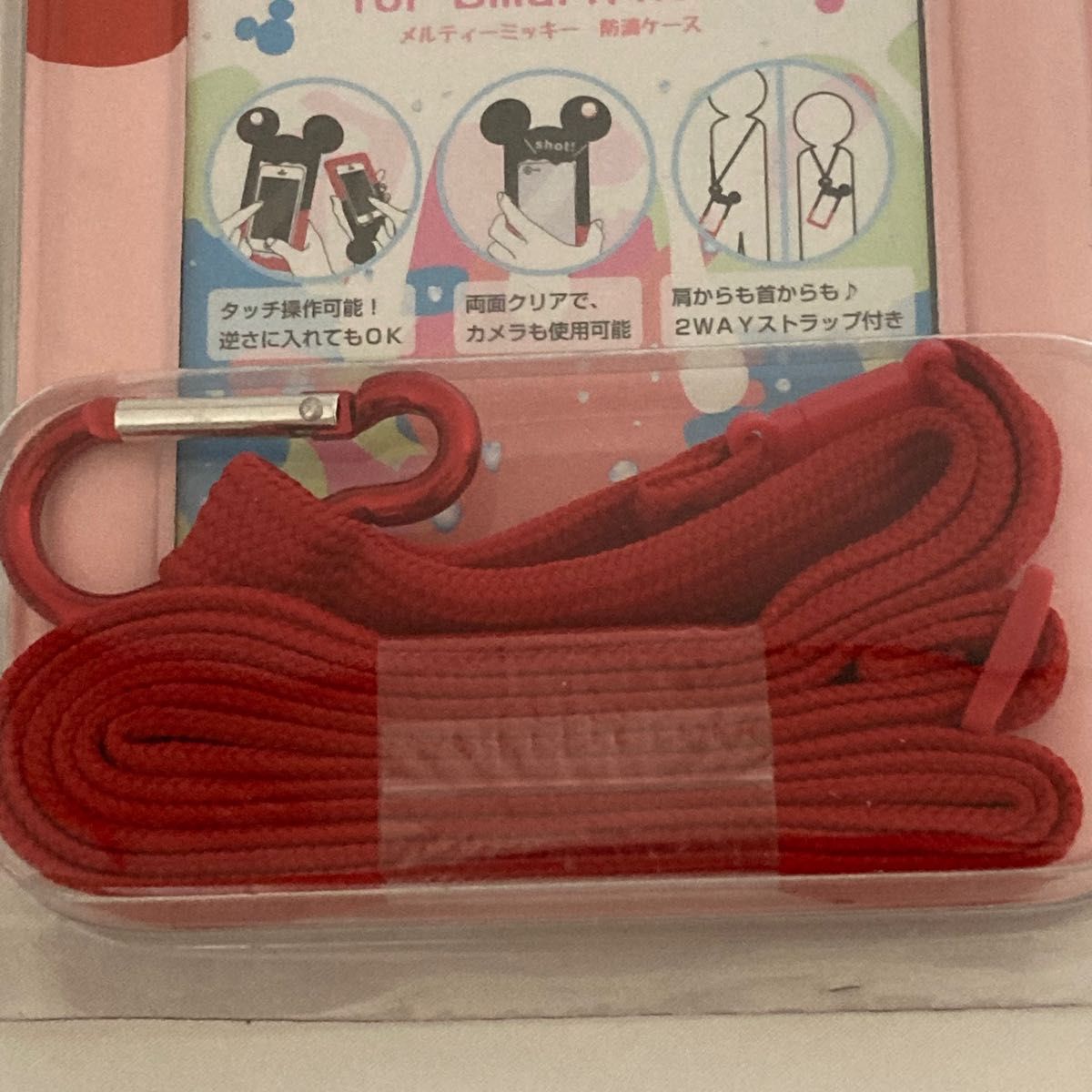 未使用 メルティーミッキー 防滴ケース Hamee MELTY MICKEY CASE RED/PINK