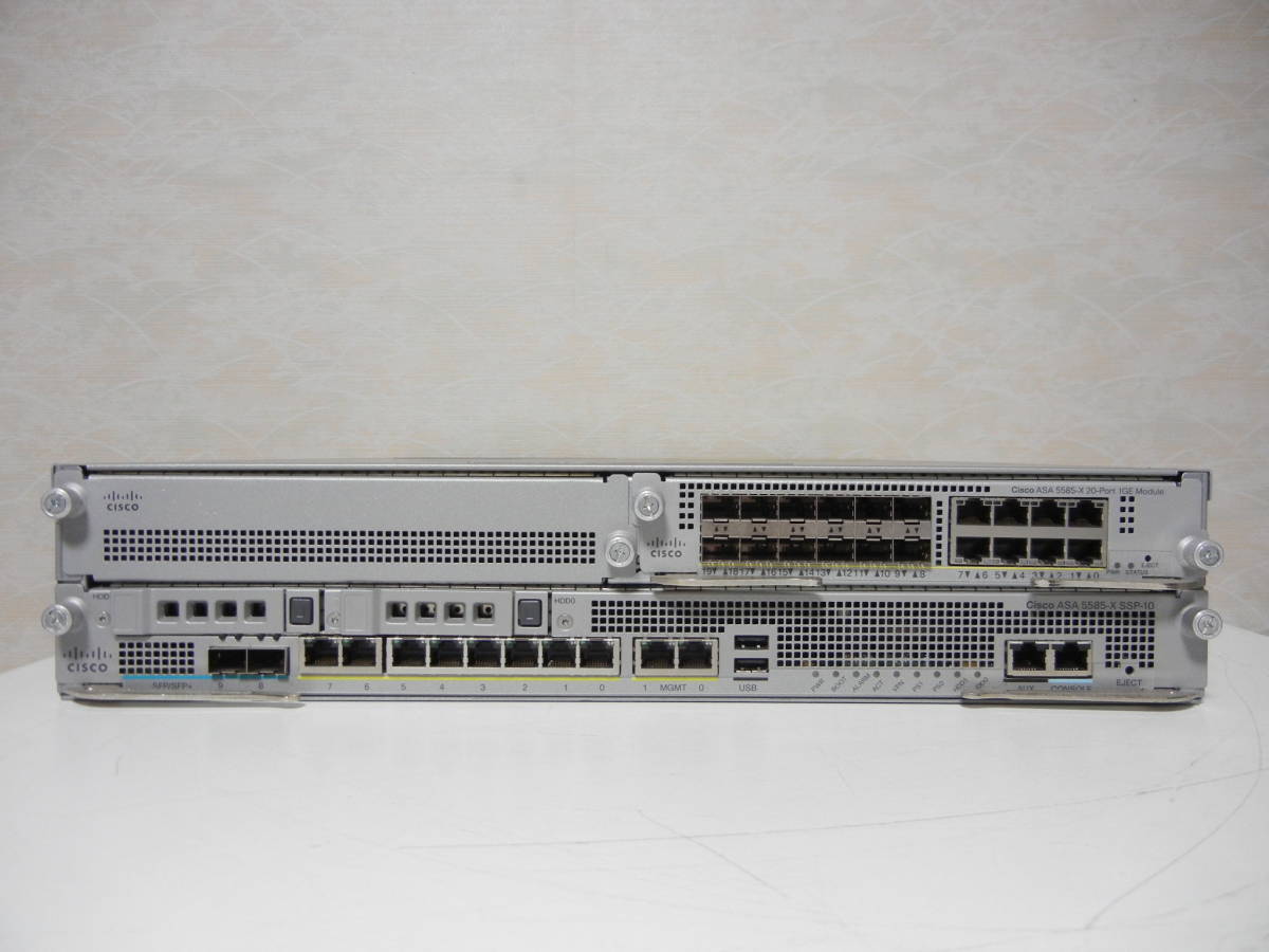 ★中古 Cisco ASA5500-Xシリーズ（ASA5585-S10-K9）Adaptive Security Appliance 初期化