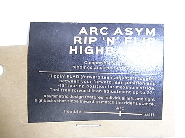 期間数量限定送料込み!!日本正規新品未使用品 24 Spark R&D ASYM RIP ’N’ FLIP HIGHBACK ARC / スパーク アシムハイバック ARCの画像6