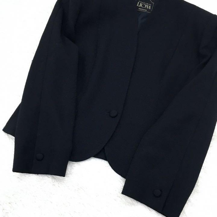 東京スタイル ファッションフォーマル リオナ ジャケット ブラックフォーマル ニューウール 裏地シルクブレンド レディース サイズ13号 黒