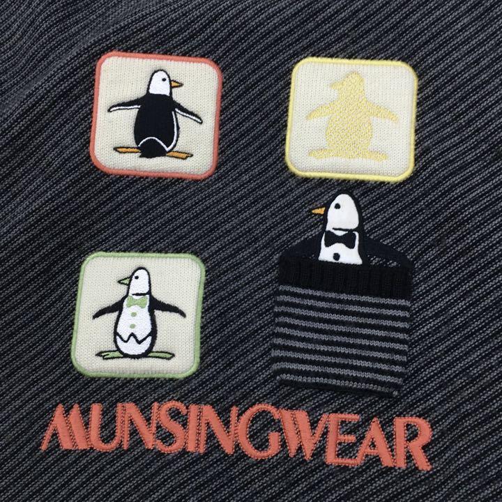 MUNSINGWEAR マンシングウェア ゴルフウェア スポーツウェア ニットセーター ベスト ウール ペンギン 刺繍ロゴ レディース L 黒_画像6