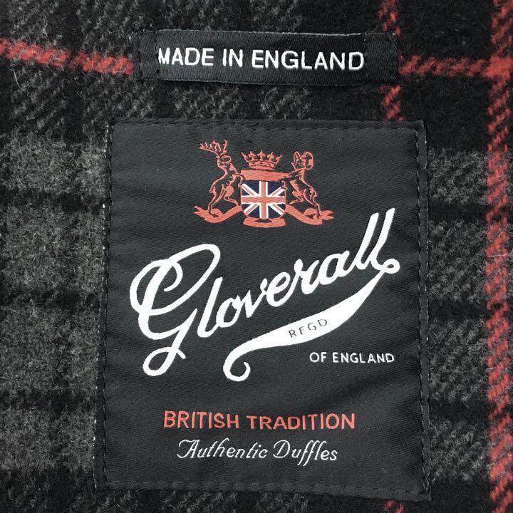 Gloverall OF ENGLAND BRITISH TRADITION グローバーオール ダッフルコート 裏地チェック イングランド 英国製 メンズ 黒_画像9