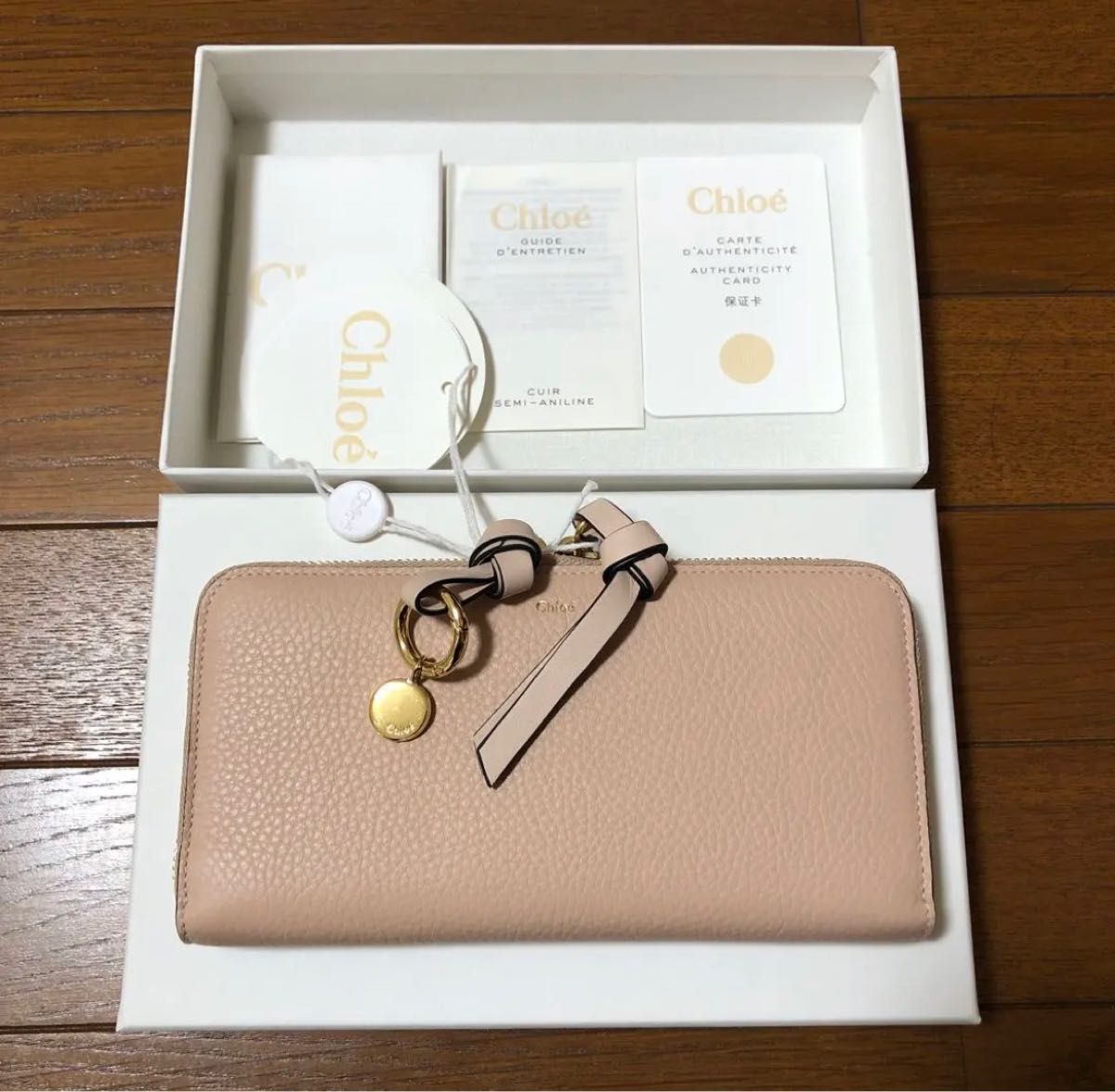 【新品未使用】Chloe  クロエ　長財布　ピンク　くすみピンク