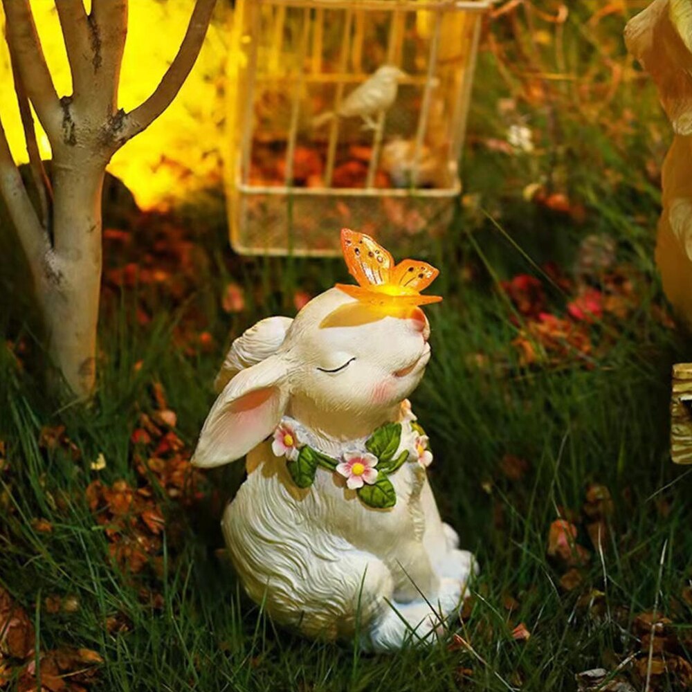  new commodity Ledla Japanese huchen sagi. doll 1p all 2 color LED light ... rabbit equipment ornament decoration ornament outdoors sculpture garden solar yellow white 