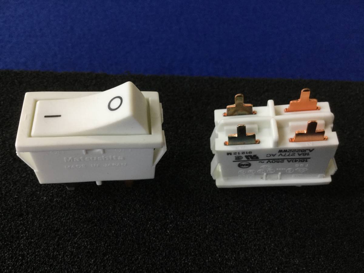 AJ8222WW-K[ prompt decision immediate sending ] Panasonic power supply switch [135Py/273976M] Panasonic Power Rocker Switch 16A 277V 2 piece set 