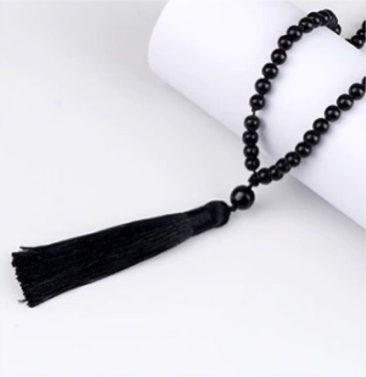 新品 黒メロウ ブラックオニキス 天然石 数珠 念珠 ブレスレット ネックレス