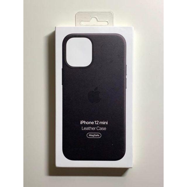 美品】純正 iPhone 12 mini レザーケース・ブラック② - P|PayPayフリマ
