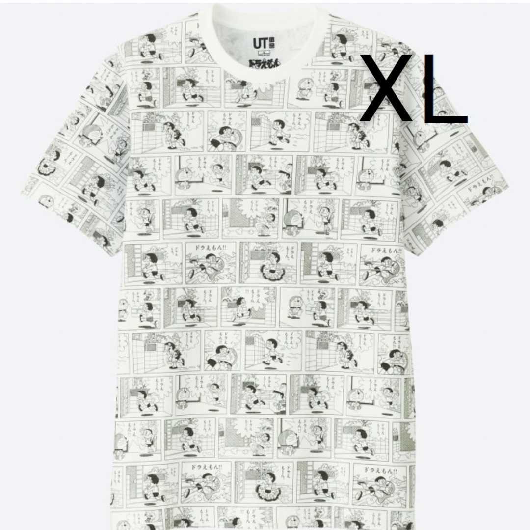 【送料無料】新品タグ付 ユニクロ ドラえもん コラボ UT 漫画 コマ Ｔシャツ XLサイズ UNIQLO ホワイト ドラえもん展 アニメ 限定 村上隆