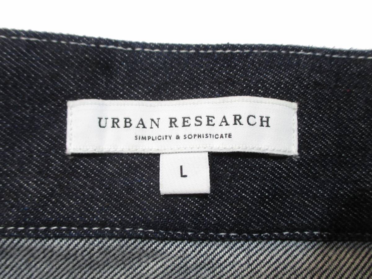 [ Urban Research ] модный!* Denim широкий брюки индиго *L размер 