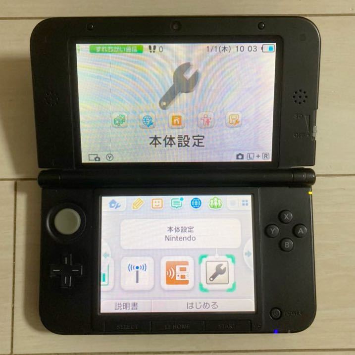 Nintendo 3DS LL SPR-001 本体 初期化 動作品 SDカード 8GB 付き ニンテンドー スリー ディーエス エルエル 任天堂 難あり 送料無料_画像2