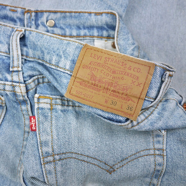 LEVI'S リーバイス505-0217 W30デニムパンツ グランジ加工 古着