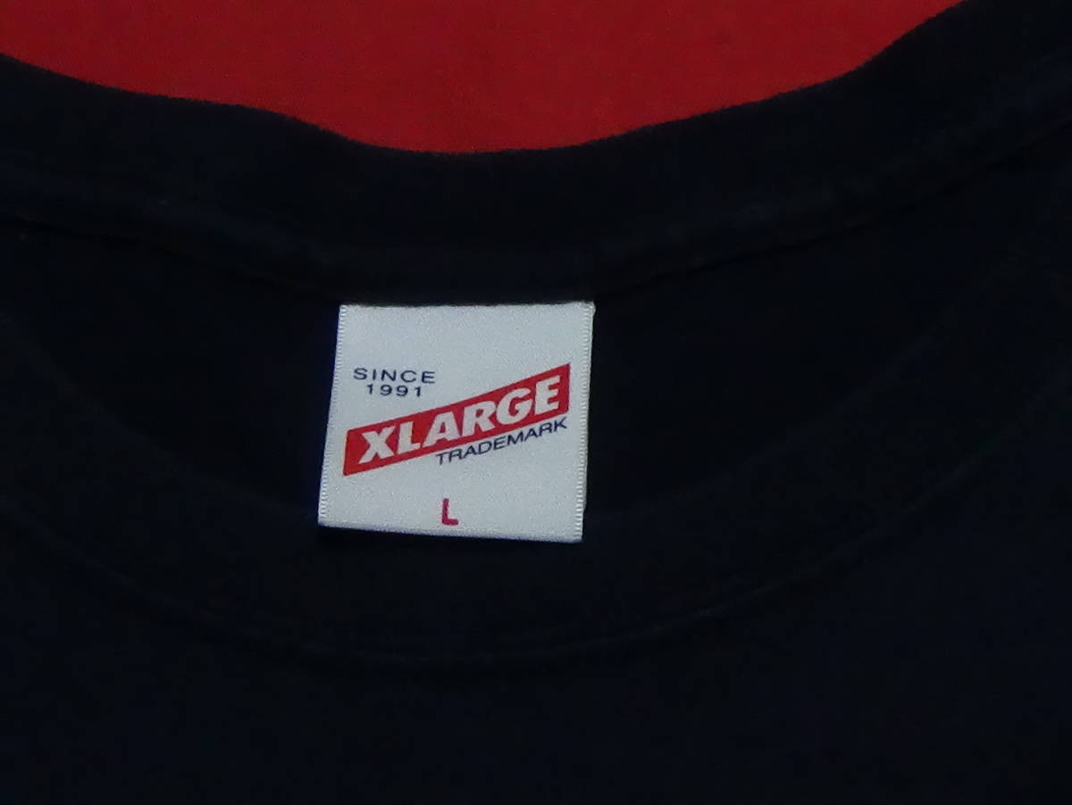 ☆ X-LARGE　×　Disney　コラボTシャツ　黒　エクストララージ　ディズニー　Lサイズ　MENS　レトロ　ホンジュラス製　Black 白プリント_画像5
