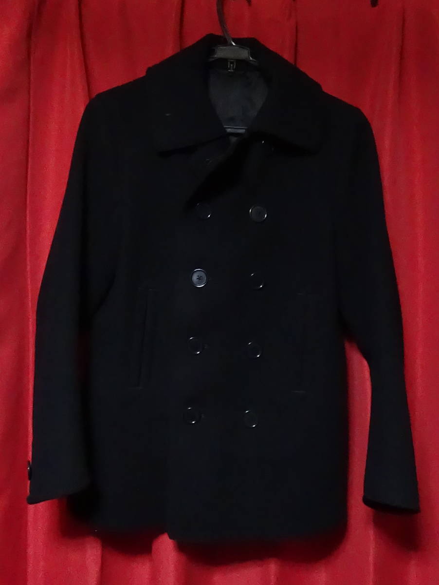 ☆MARVY JAMOKE　マビージャモーク　black pea coat ピーコート　ジャケット　美品　黒 38 M size　ウール90　MJ-9028-11　メンズ　日本製