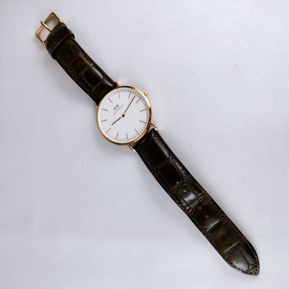 Daniel Wellington ダニエルウェリントン 腕時計 アナログ B15 時計 ヴィンテージ 2針 白文字盤 アクセサリー アンティーク レトロ_画像7