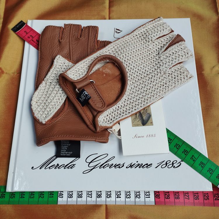 品質のいい 濃赤 指貫 メローラ MEROLA ドライビンググローブ ...