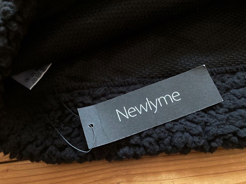 未使用品 Newlyme レディース もこもこ ニット トレーナー Mサイズ 黒 ふわふわ 長袖 トップス ブラック セーター ゆったりめ フリースN_画像7