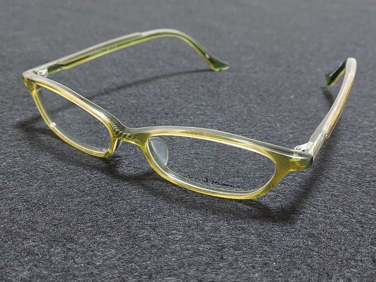 新品　vivid moon ビビッドムーン　日本製　メガネ　眼鏡　高級感　上品　セルフレーム　軽い　黄緑　綺麗