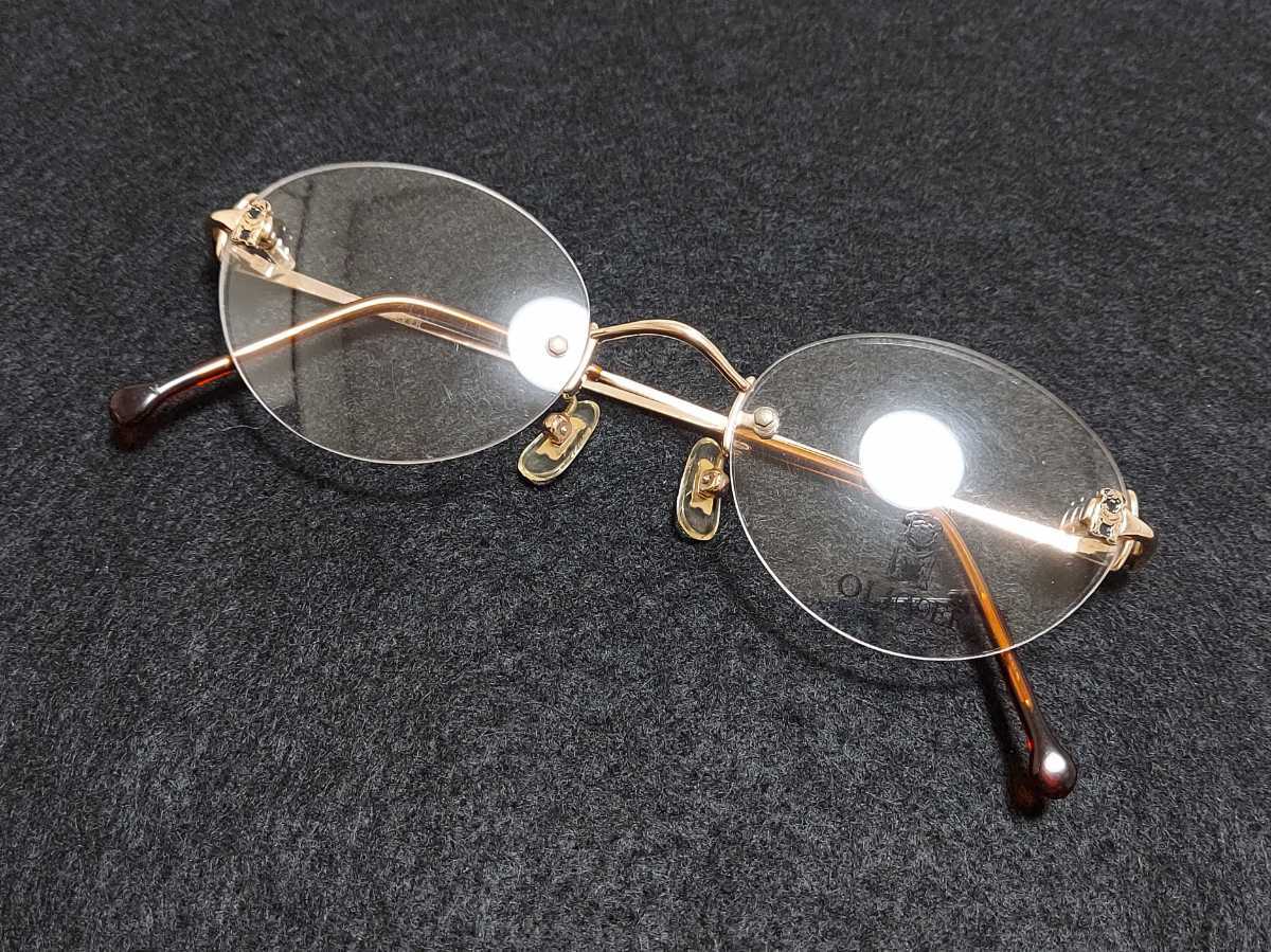 新品　OLIVER　メガネ　眼鏡　高級感　上品　ツーポイント　ゴールド　ボストン_画像5