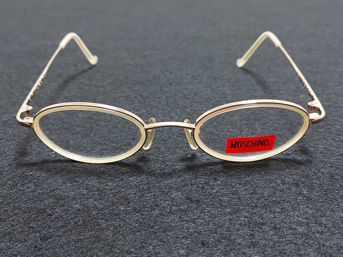 新品　MOSCHINO　モスキーノ　メガネ　眼鏡　高級感　上品　フルリム　軽い　ゴールド_画像5