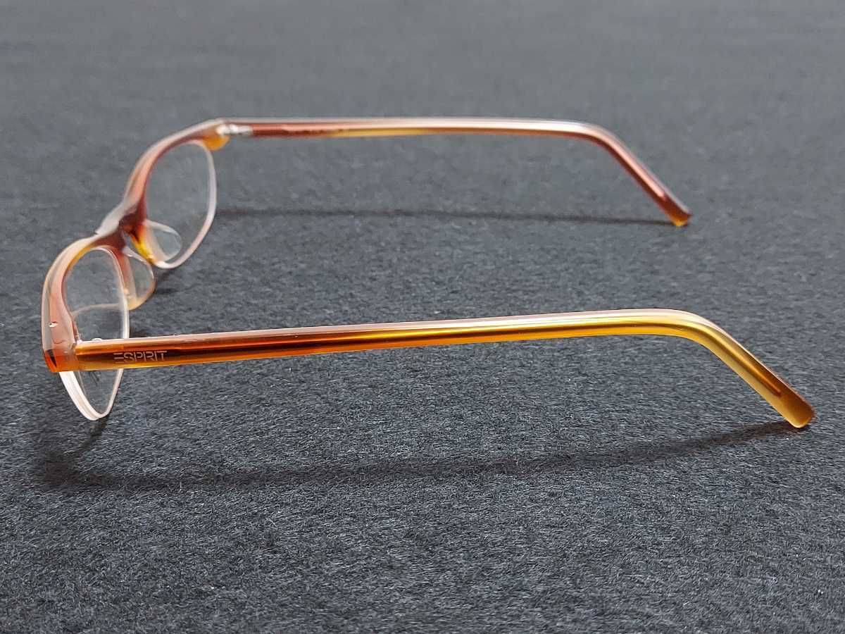 新品　SPRIT エスプリ　メガネ　眼鏡　高級感　上品　セルフレーム　ブラウン　ハーフリム_画像4