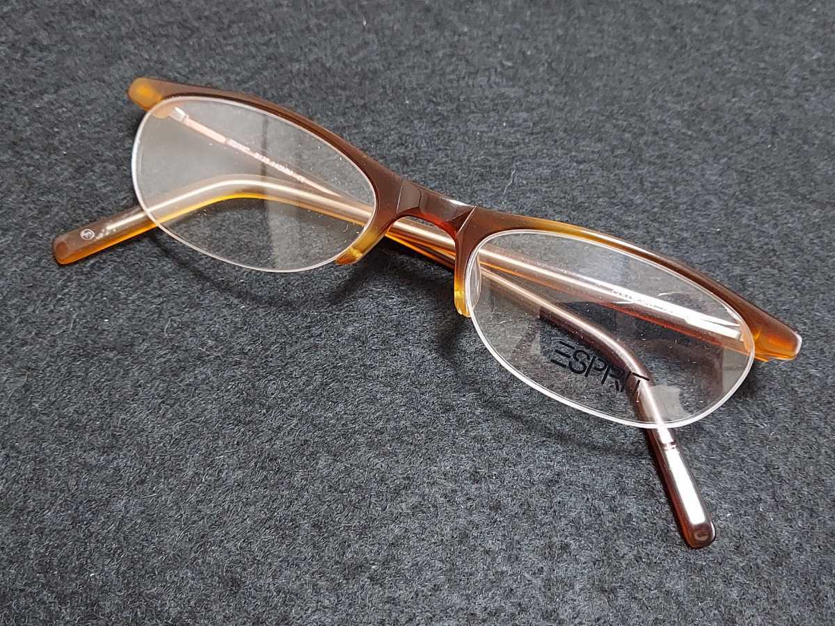 新品　SPRIT エスプリ　メガネ　眼鏡　高級感　上品　セルフレーム　ブラウン　ハーフリム_画像5