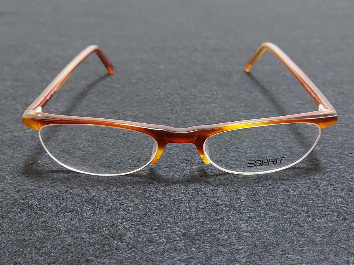 新品　SPRIT エスプリ　メガネ　眼鏡　高級感　上品　セルフレーム　ブラウン　ハーフリム_画像3