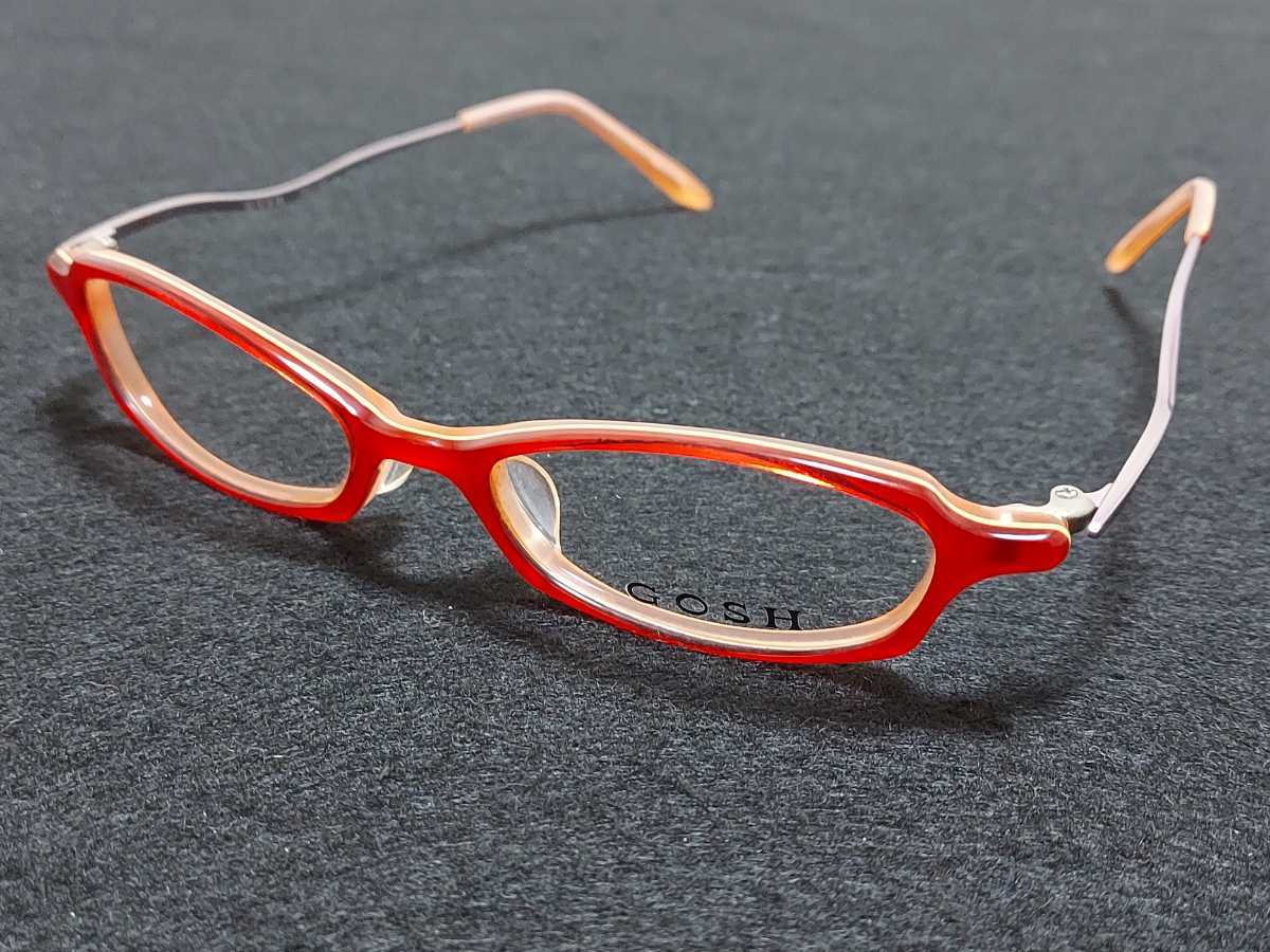 【★安心の定価販売★】 新品　GOSH 日本製　メガネ　眼鏡　高級感　上品　セルフレーム　軽い　レッド　赤 ゴッシュ フルリム