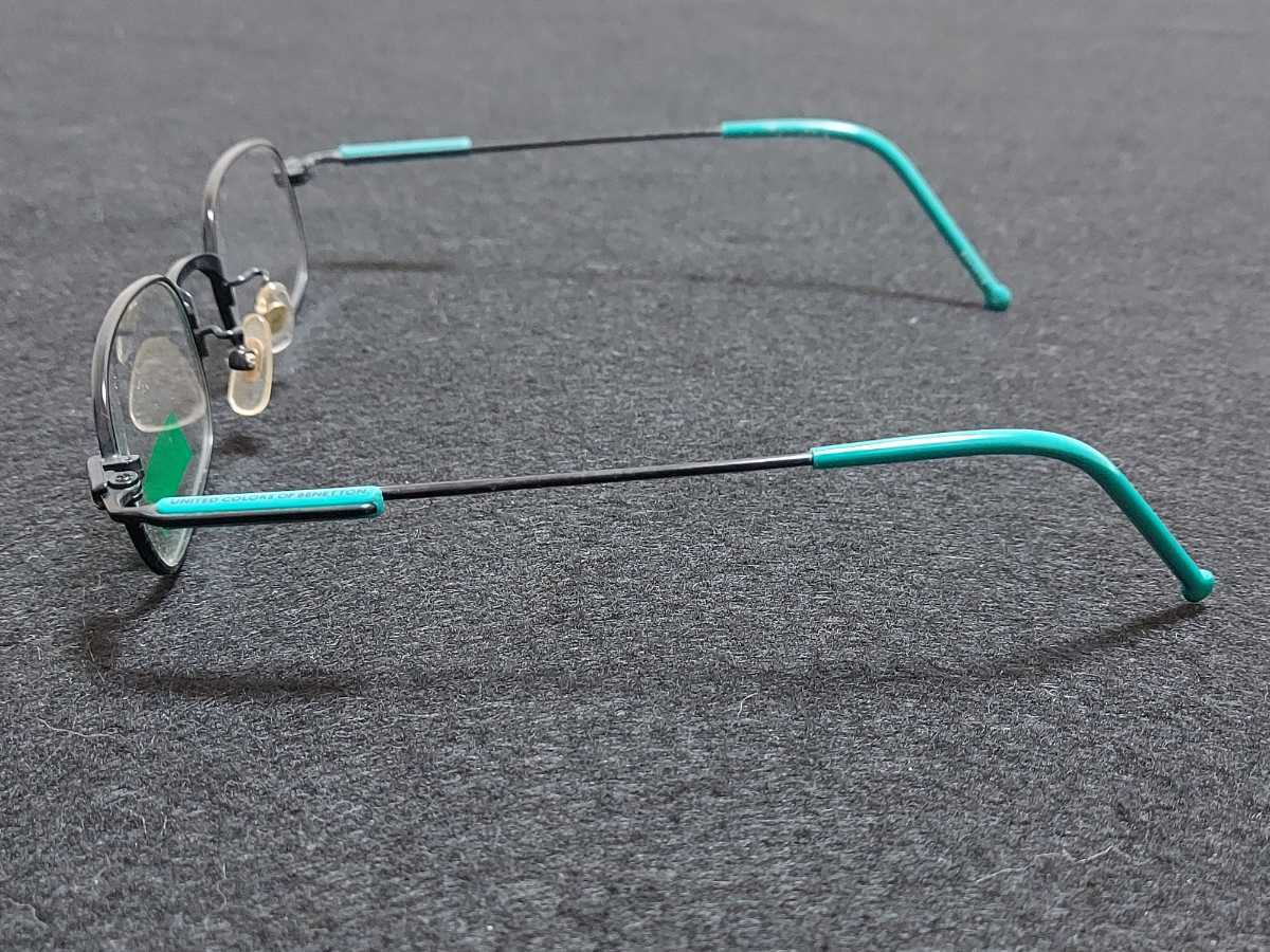 新品　UNITED COLORS OF BENETTON　ベネトン　メガネ　眼鏡　高級感　上品　フルリム　黒ぶち_画像4