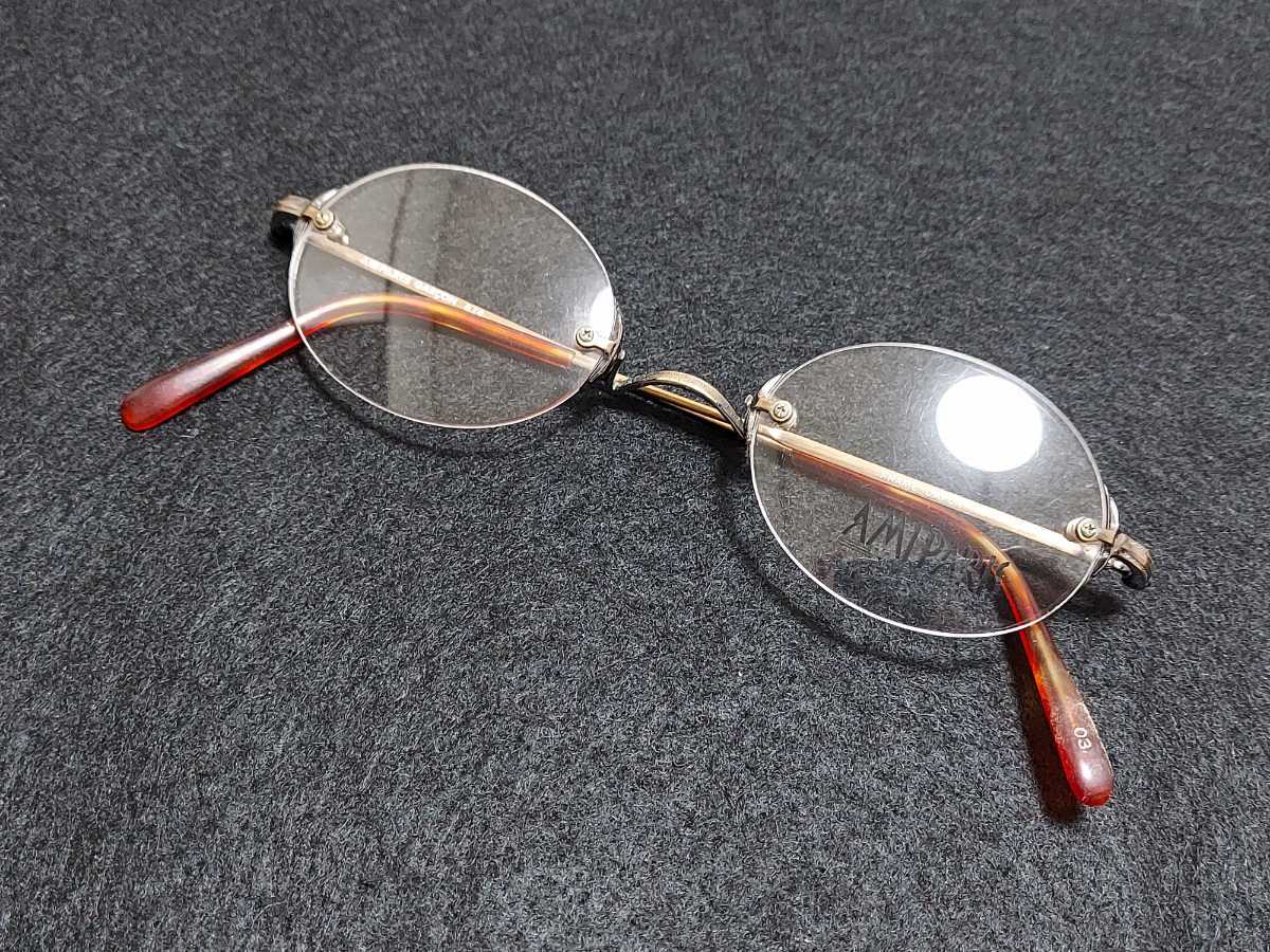 新品　AMIPARIS アミパリ　日本製　メガネ　眼鏡　高級感　上品　ツーポイント　ゴールド　一山_画像5