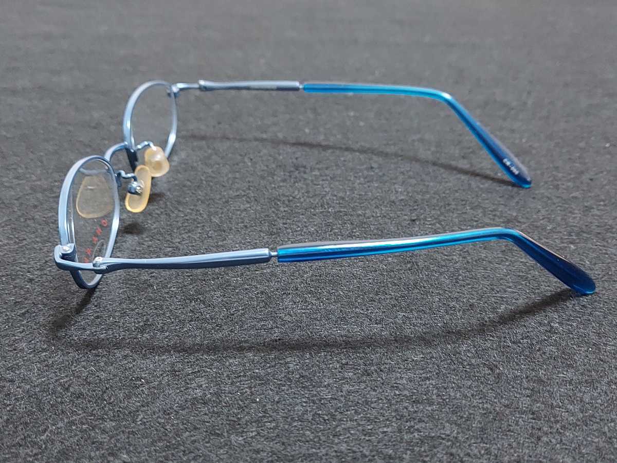 新品　CANVAS READ メガネ　眼鏡　高級感　上品フルリム　軽い　青　ブルー_画像3