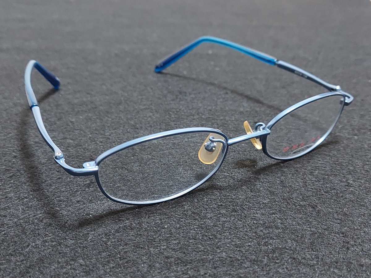 新品　CANVAS READ メガネ　眼鏡　高級感　上品フルリム　軽い　青　ブルー_画像2