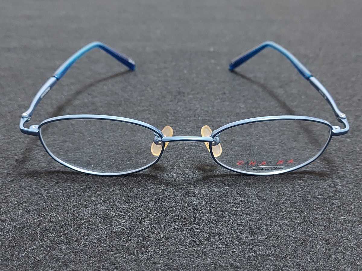 新品　CANVAS READ メガネ　眼鏡　高級感　上品フルリム　軽い　青　ブルー_画像6