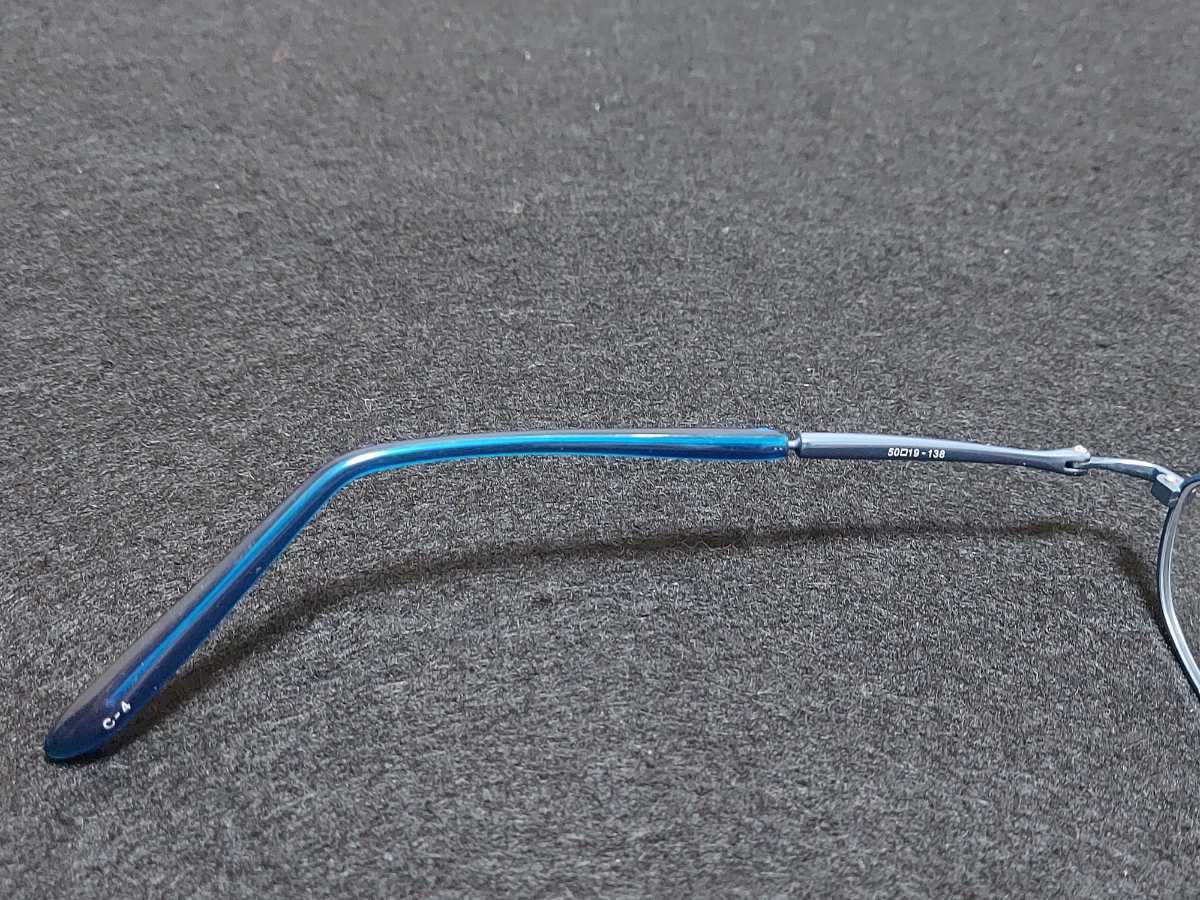 新品　CANVAS READ メガネ　眼鏡　高級感　上品フルリム　軽い　青　ブルー_画像8