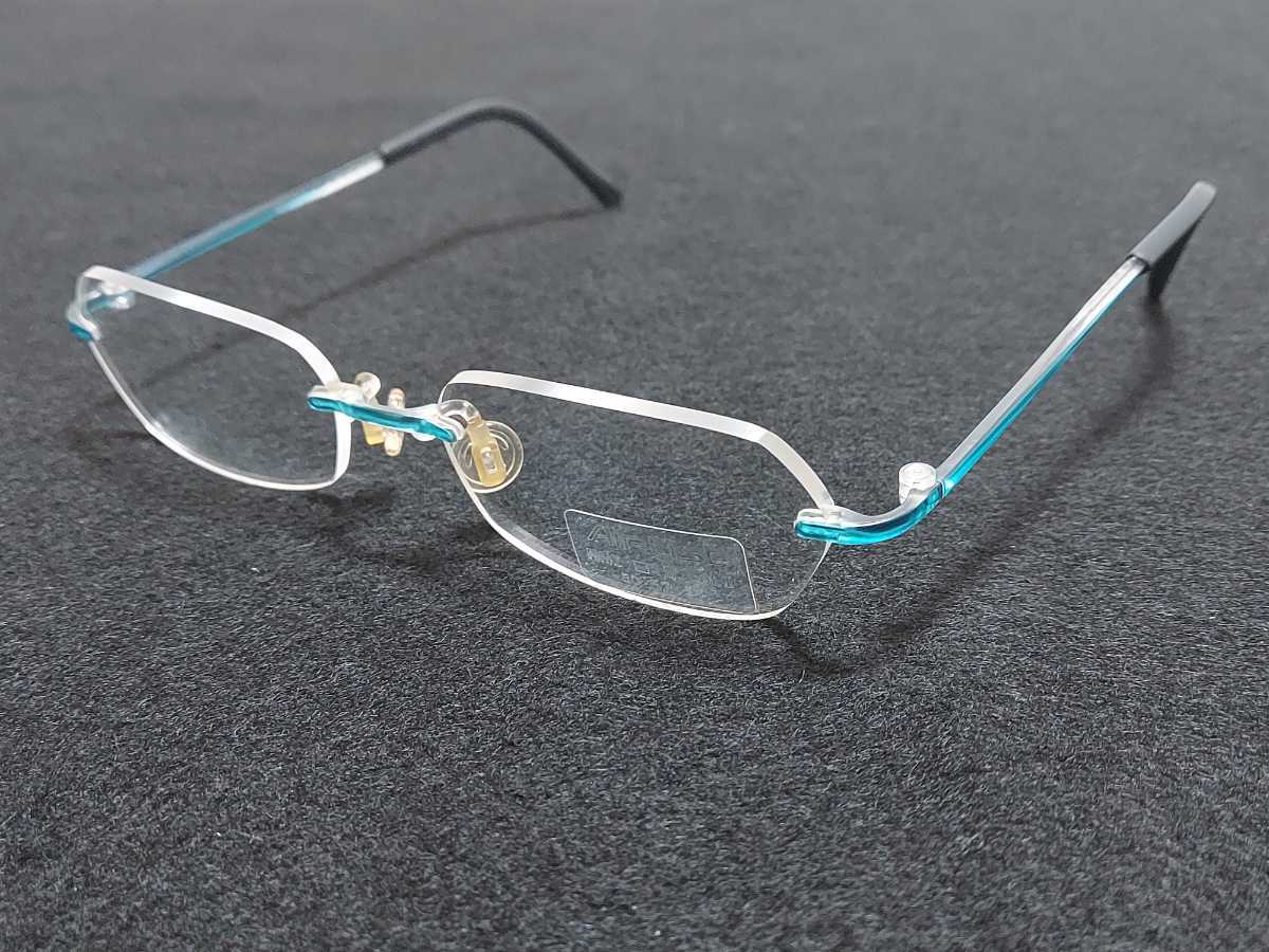 新品 AIRLIST エアリスト 日本製 ホヤ HOYA メガネ 眼鏡 高級感 上品 ツーポイント 超弾性 軽い 水色