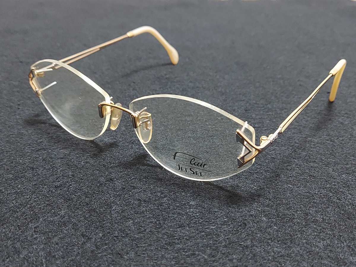 新品 Feair フレアー　ドイツ製　メガネ　眼鏡　高級感　上品　ツーポイント　軽い　ゴールド　オシャレ