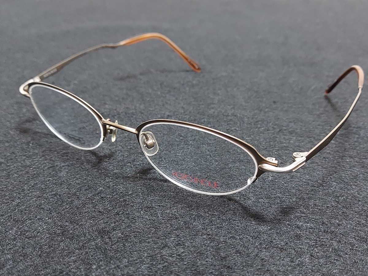 新品 KOZO INOUE コーゾーイノウエ　日本製　メガネ　眼鏡　高級感　上品　ハーフリム　チタン　軽い　ゴールド