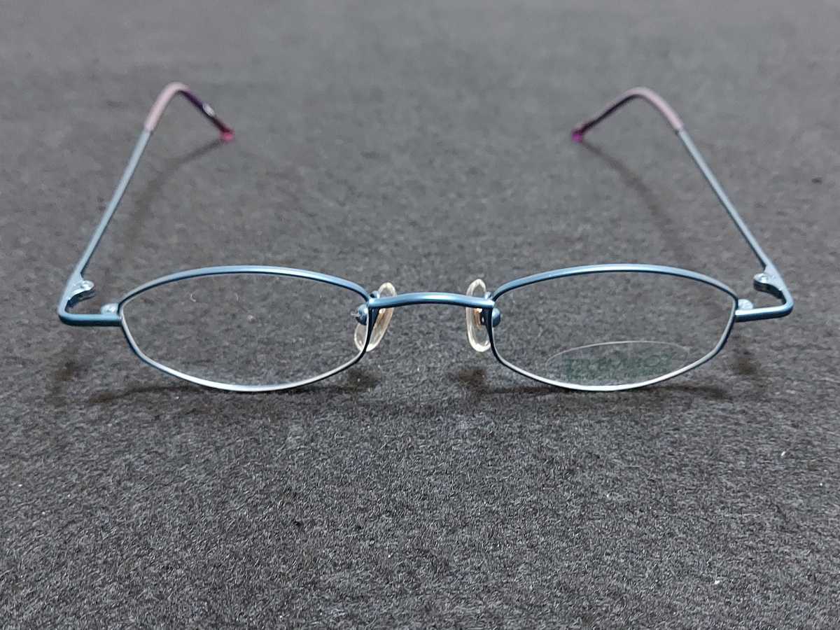 新品 TRIMBOY トリムボーイ　メガネ　眼鏡　高級感　上品　フルリム　軽い　青　ブルー　可愛い_画像3