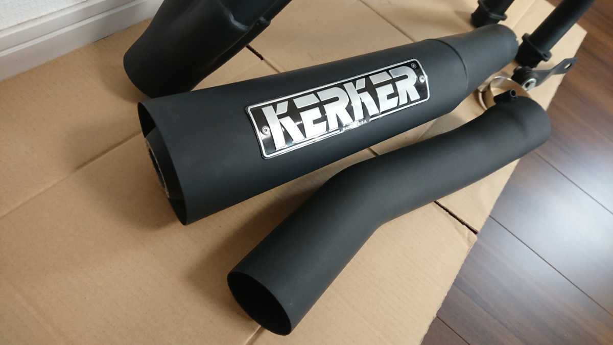 カワサキ ZEPHYR1100用 KERKERメガホンマフラー スチール製 ゼファー